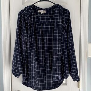 Pink Rose Navy Flannel